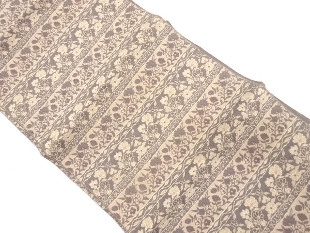 JAPANESE KIMONO / ANTIQUE NAGOYA OBI / SILK / WOVEN STRIPE